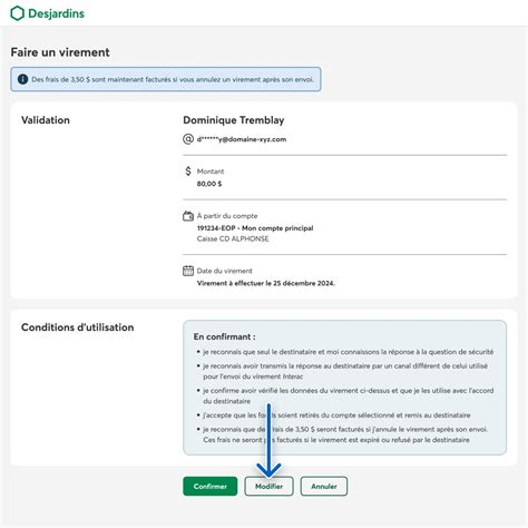 comment faire un virement bancaire desjardins|virement interac desjardins par courriel.